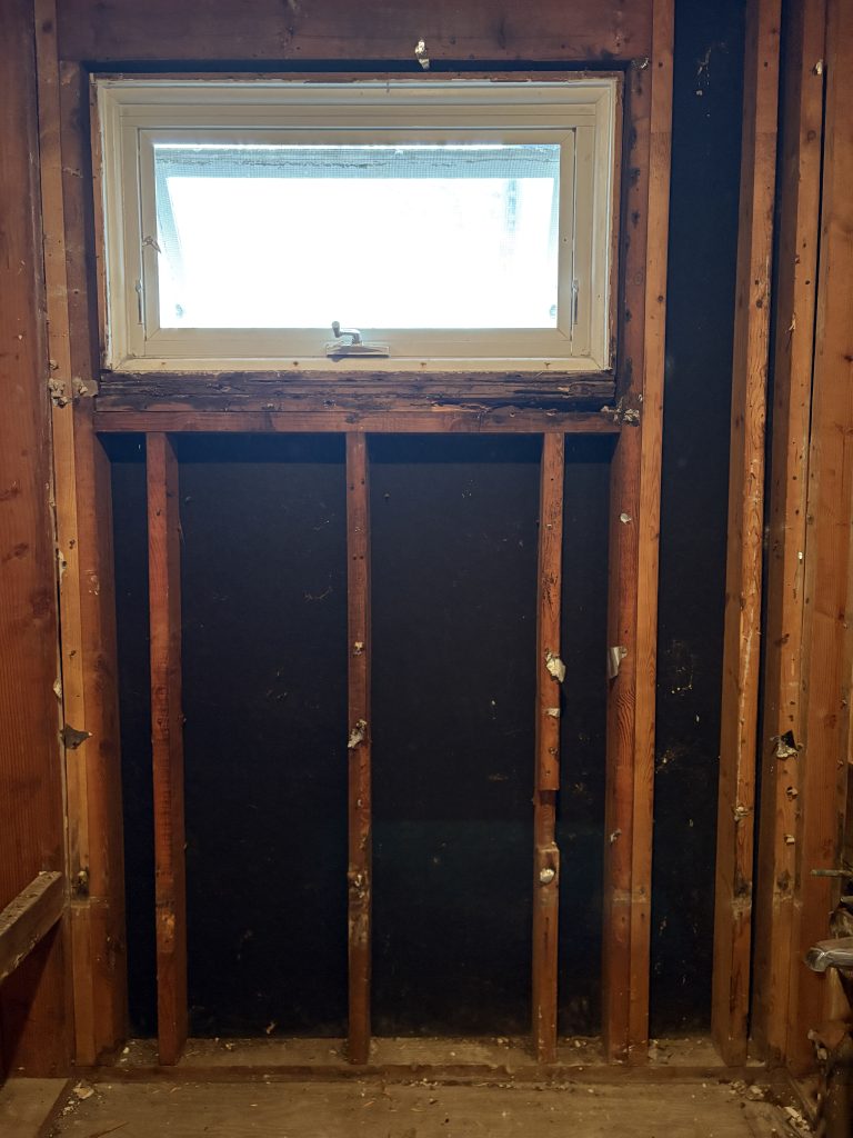 exterior window replacement in bathroom