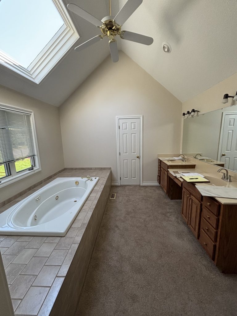 primary bathroom before remodel