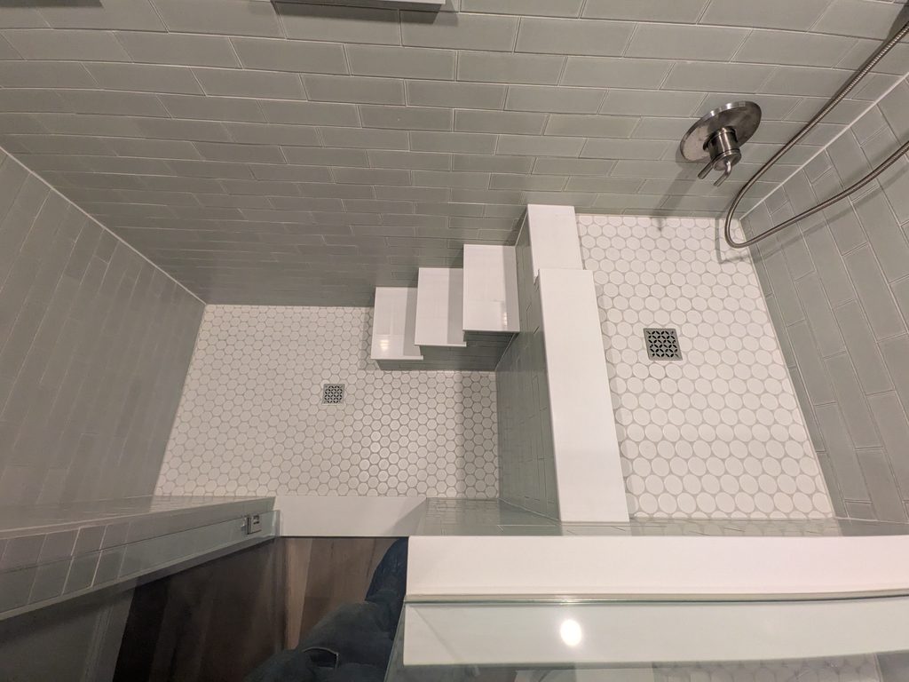 custom basement shower